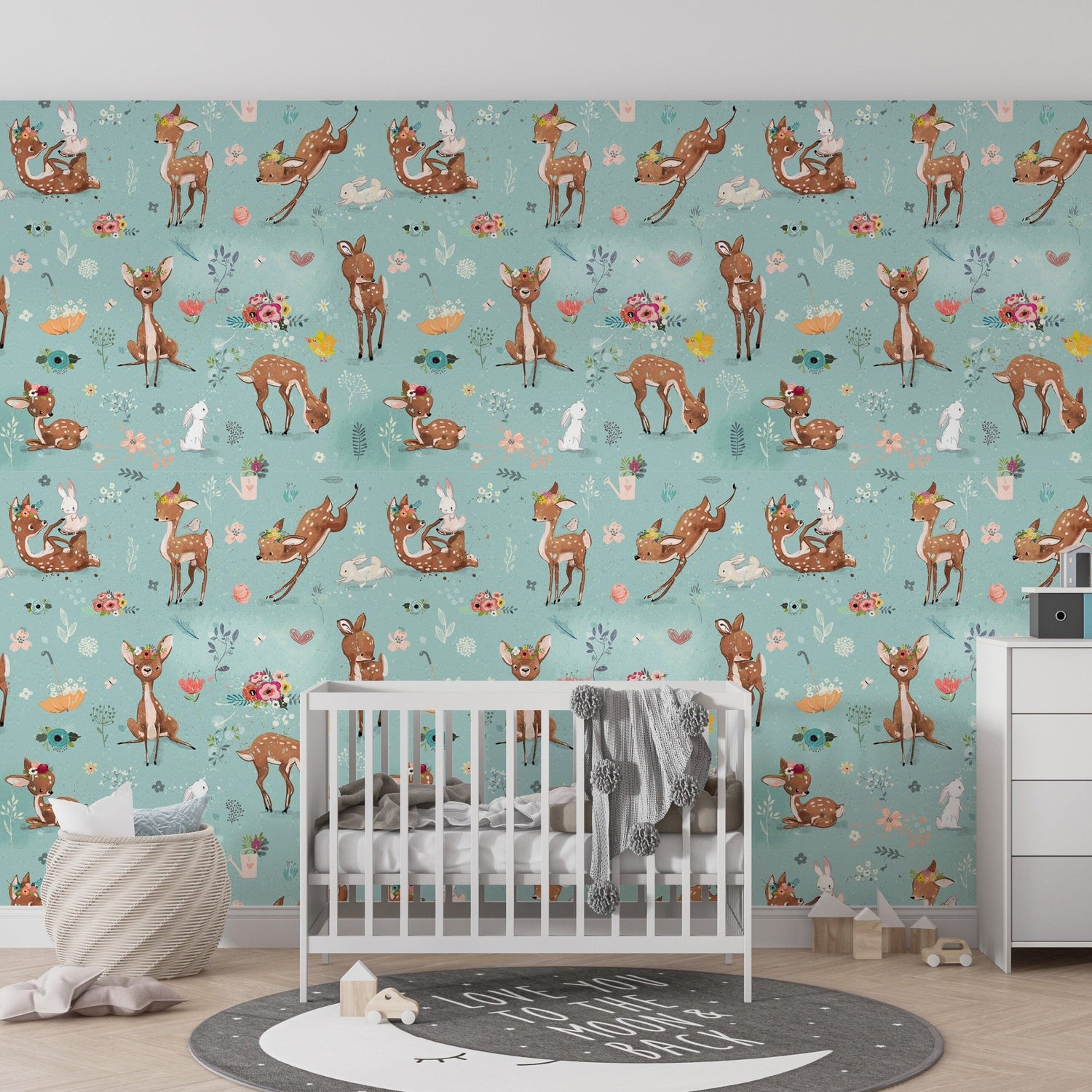 Deer Fawn Wallpaper Peel and Stick