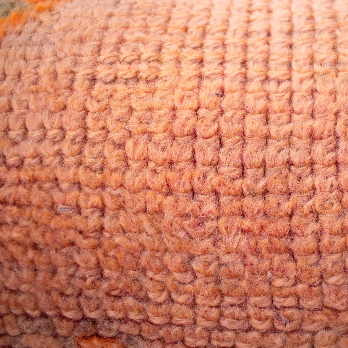 Peach Long Lumbar Rug Pillow