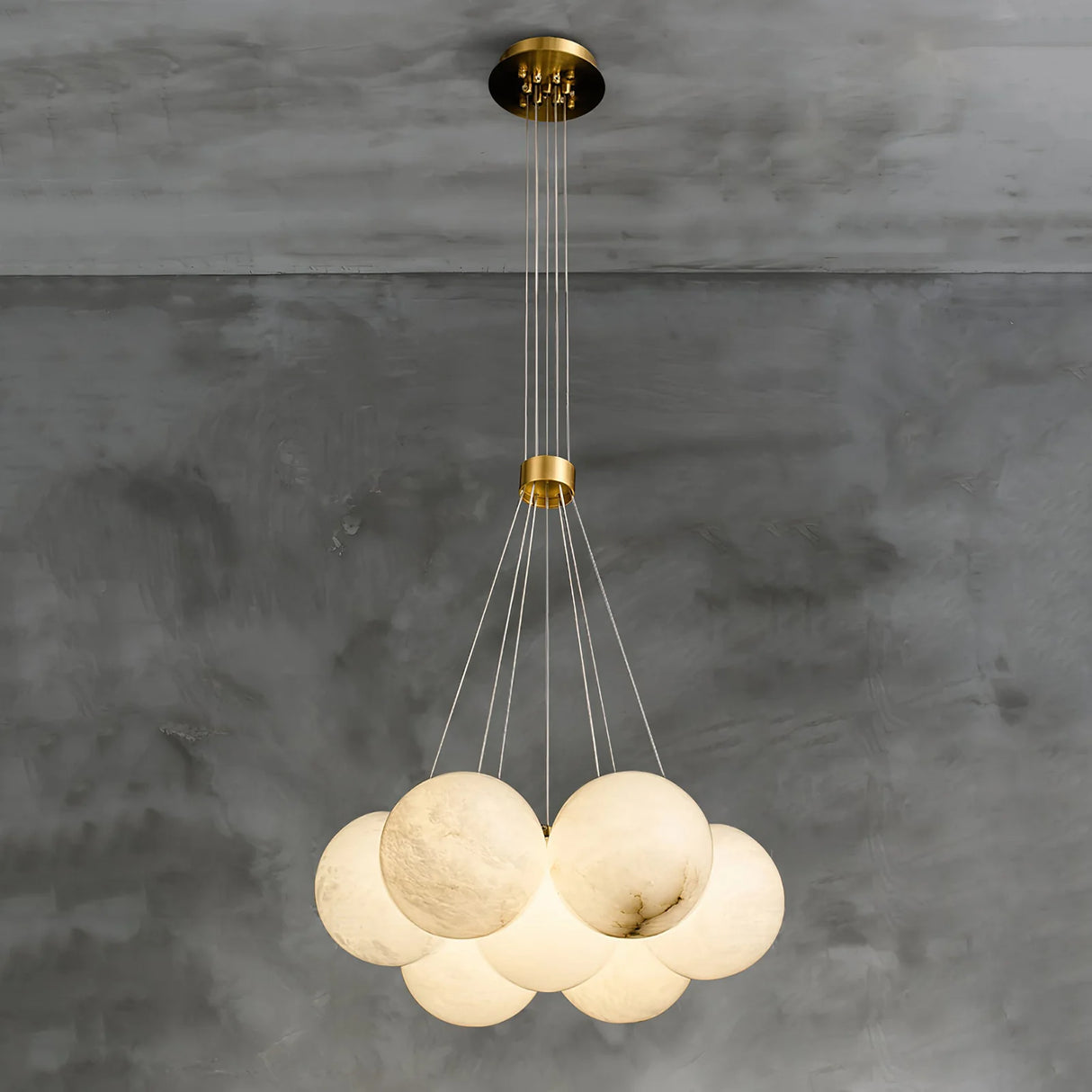 Lunar Alabaster Spherical Chandelier