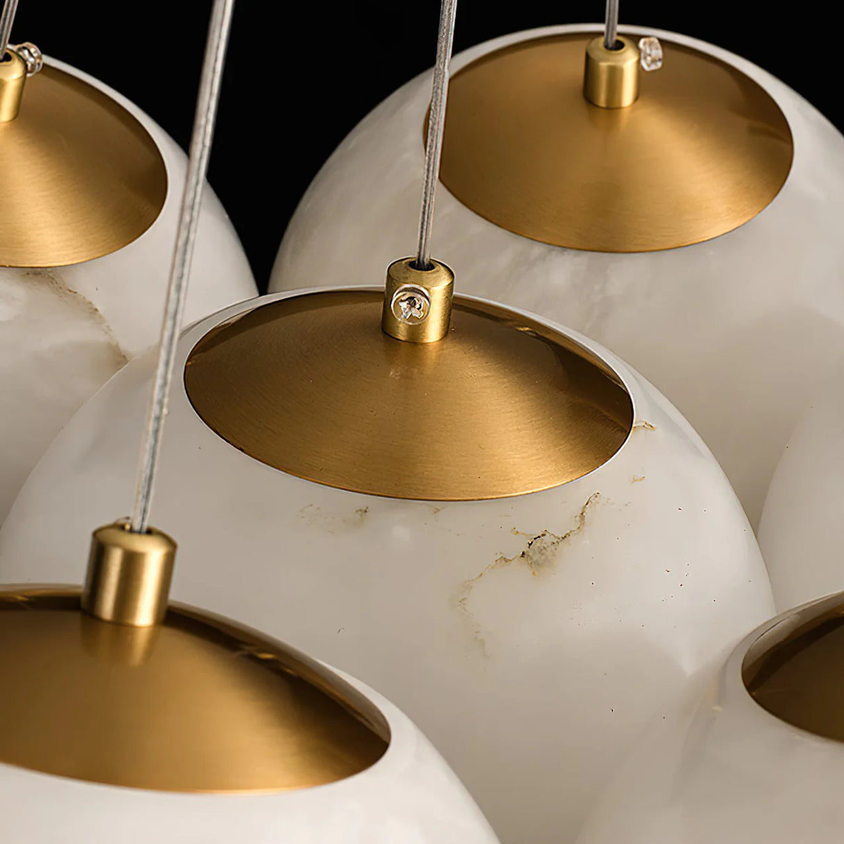 Lunar Alabaster Spherical Chandelier