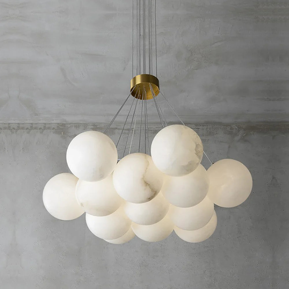 Lunar Alabaster Spherical Chandelier
