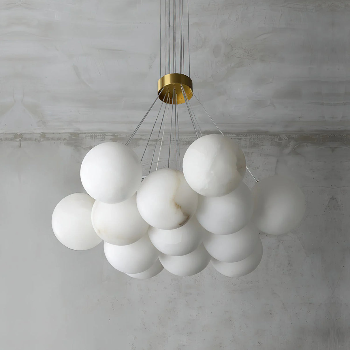 Lunar Alabaster Spherical Chandelier