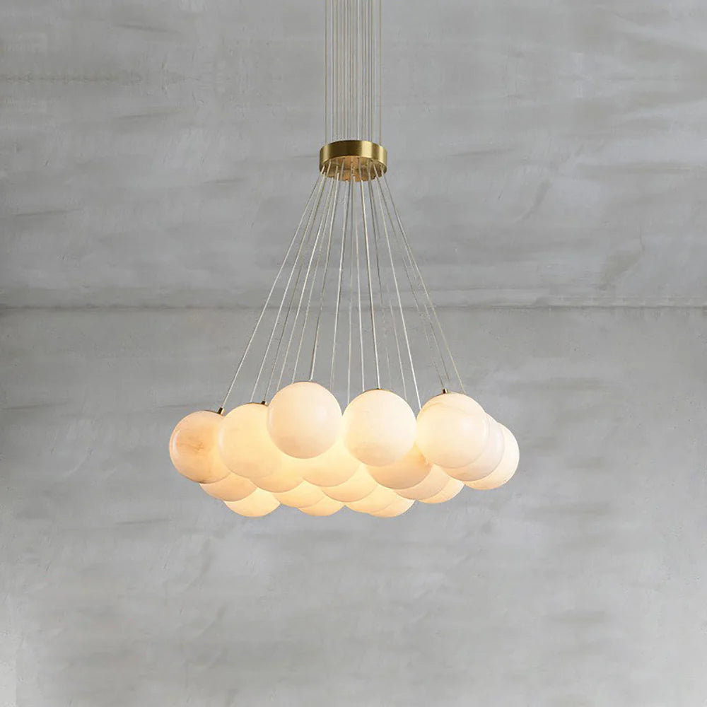 Lunar Alabaster Spherical Chandelier