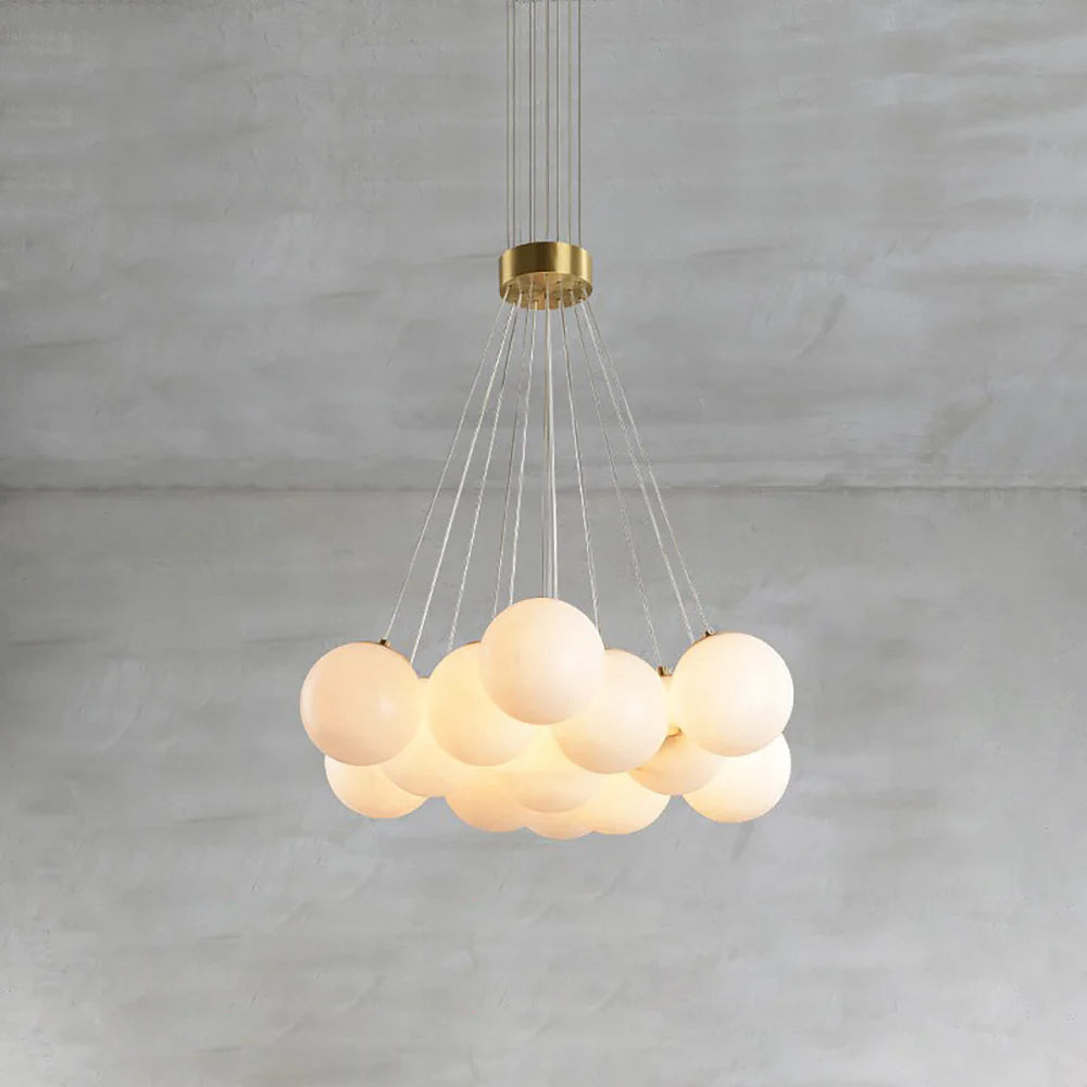 Lunar Alabaster Spherical Chandelier