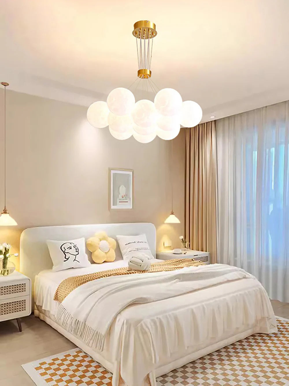 Lunar Alabaster Spherical Chandelier