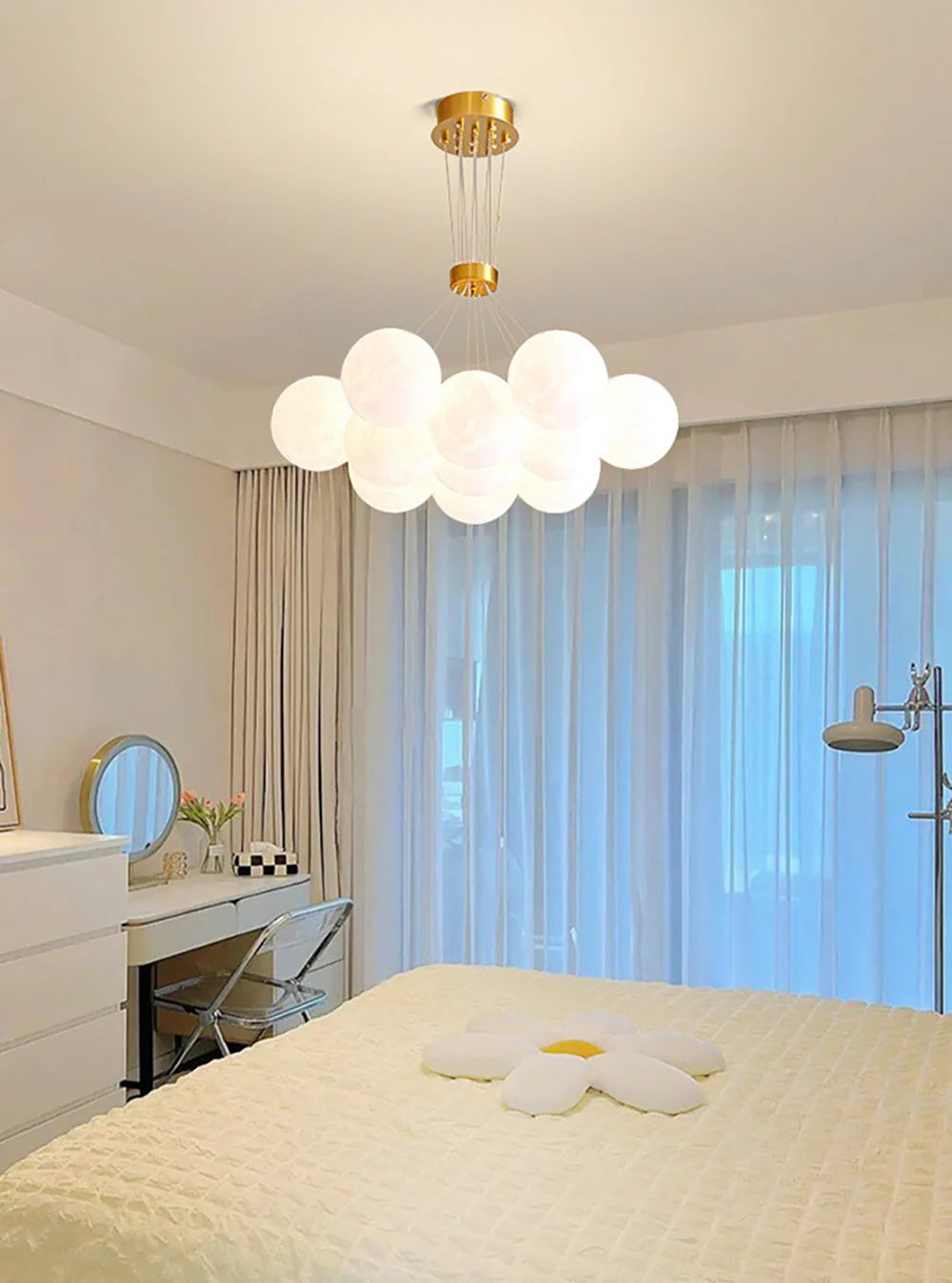 Lunar Alabaster Spherical Chandelier