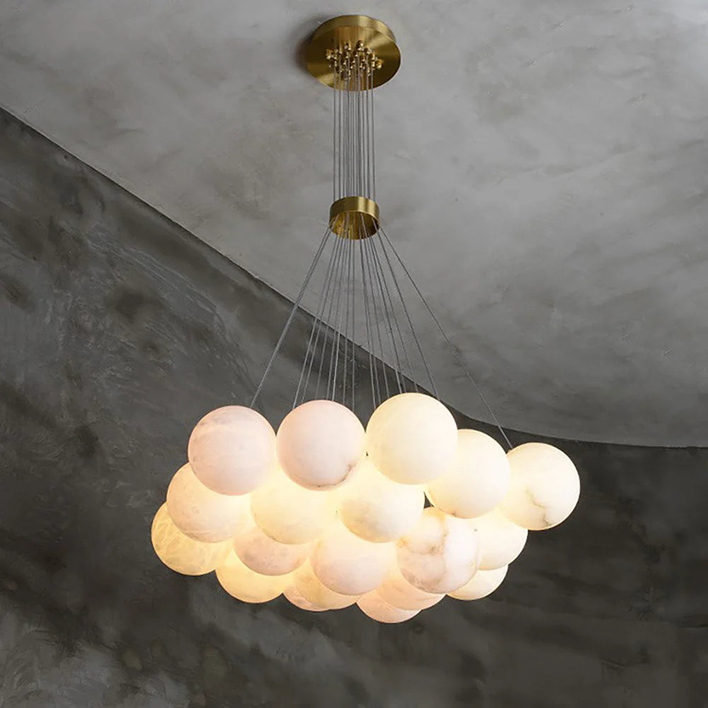Lunar Alabaster Spherical Chandelier