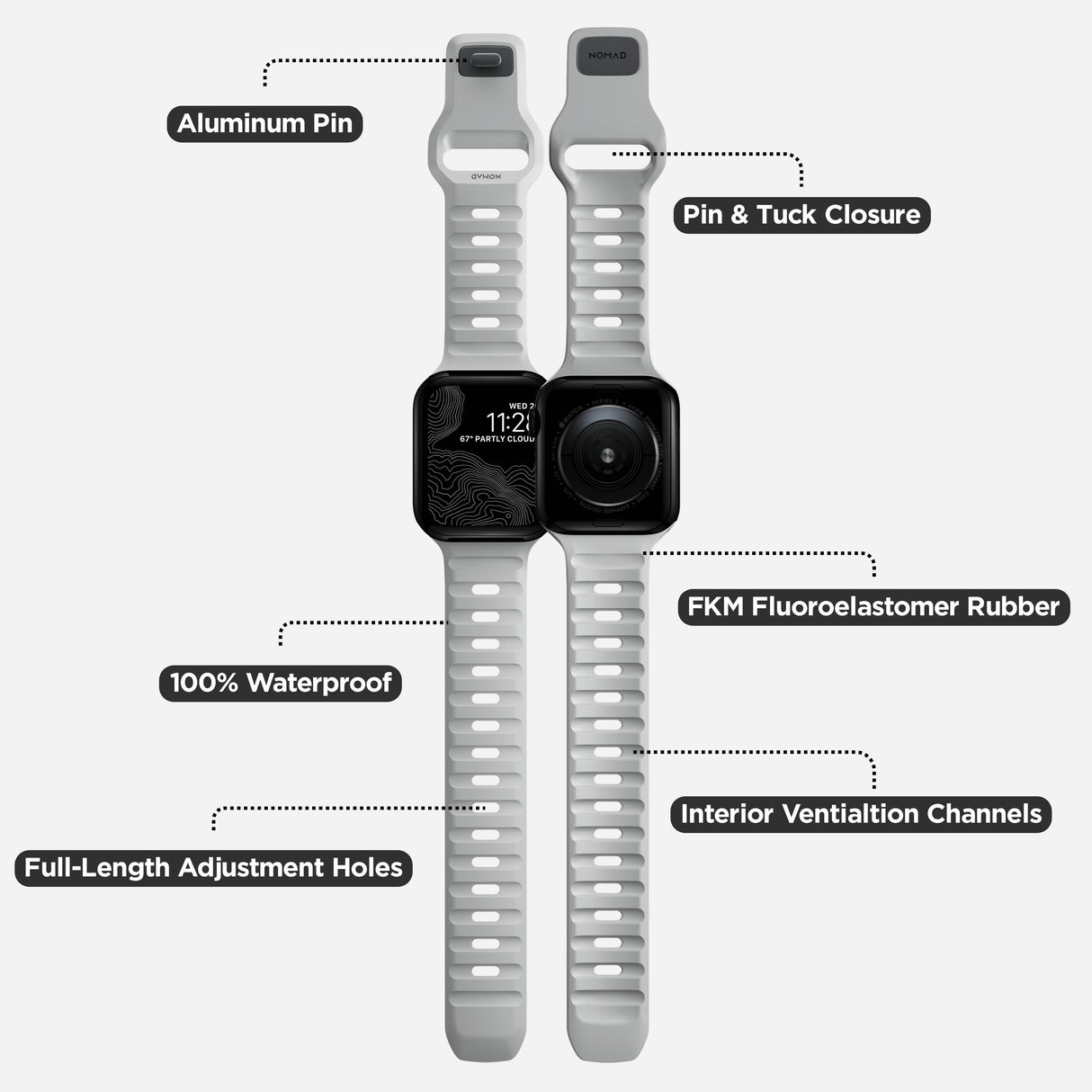 Sport Band - 41mm/42mm | Lunar Gray