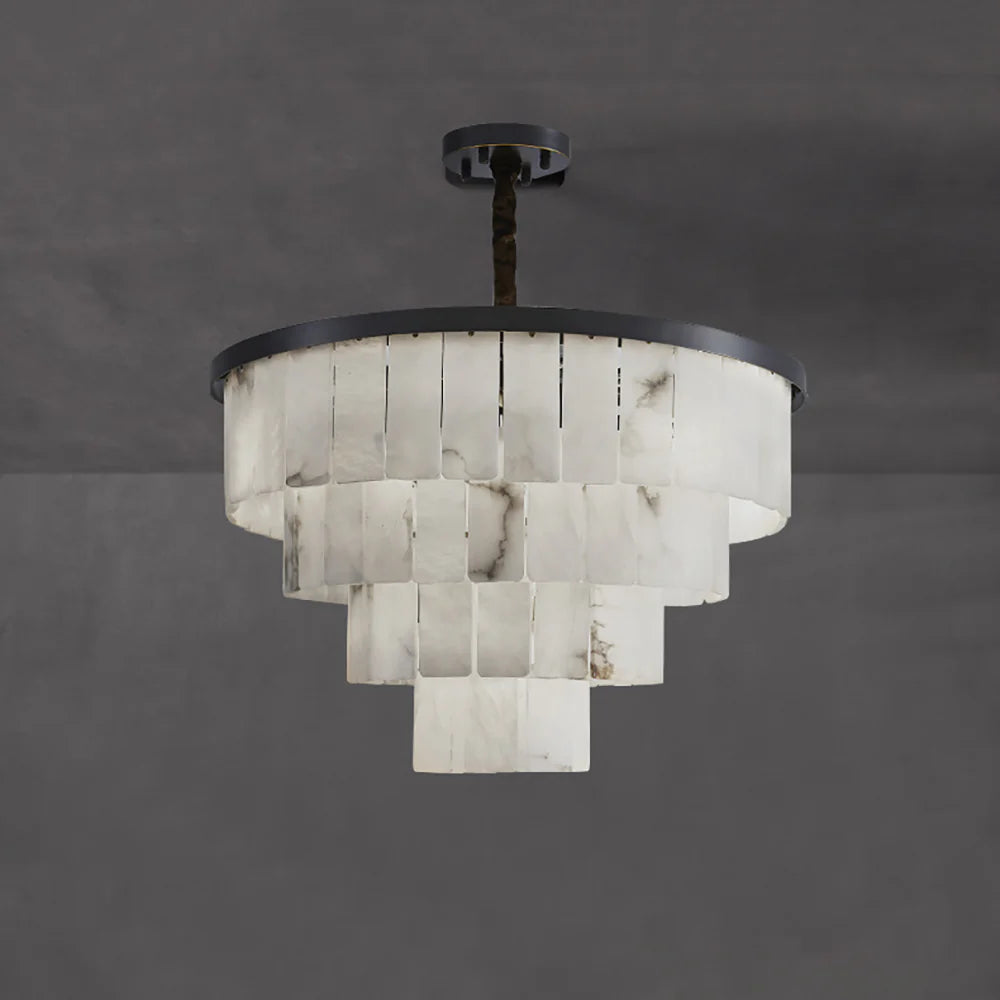 Luxurious Cascading Snow Plaster Chandelier