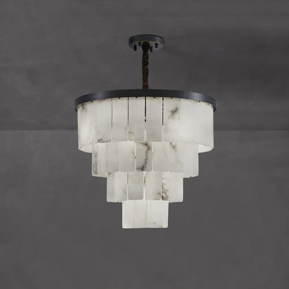 Luxurious Cascading Snow Plaster Chandelier