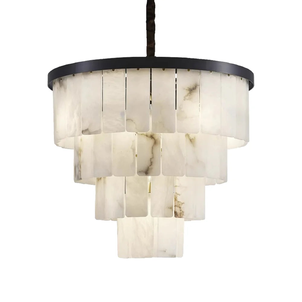 Luxurious Cascading Snow Plaster Chandelier