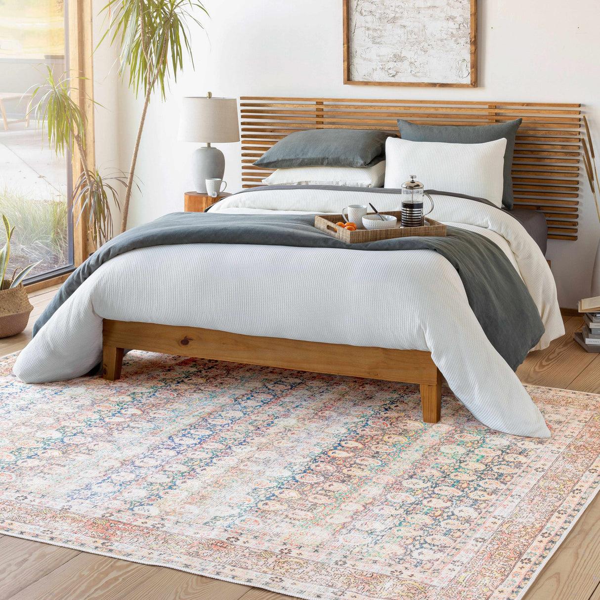 Maligaya Distressed Washable Rug - Clearance