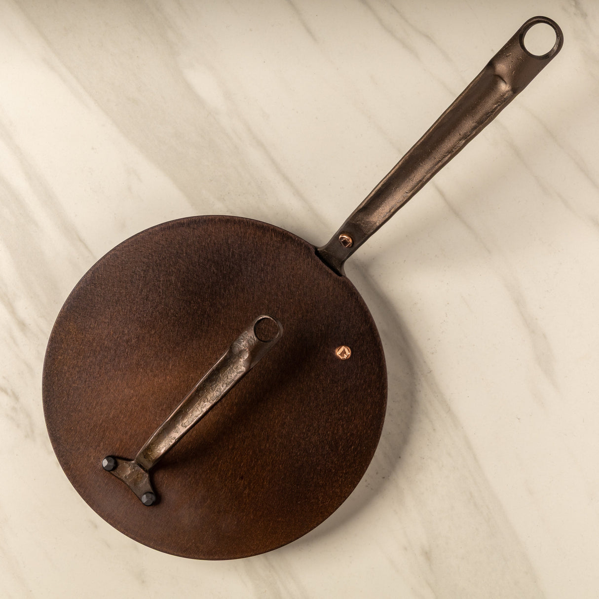 8" Round Carbon Steel Skillet - Hand Forged