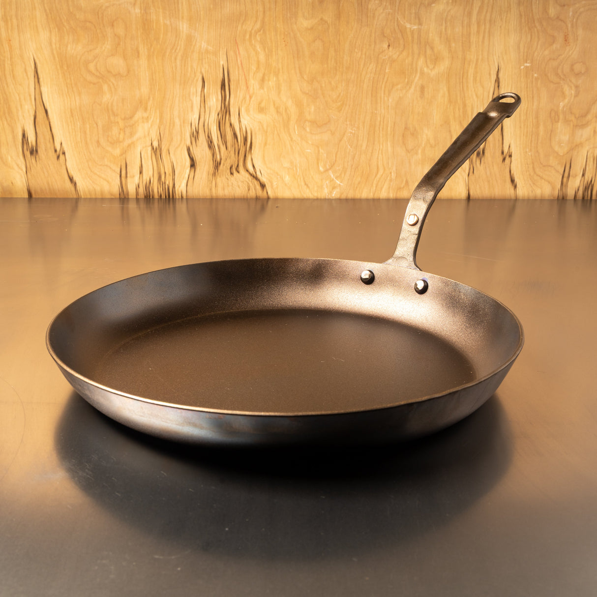 12" Round Carbon Steel Skillet - Hand Forged