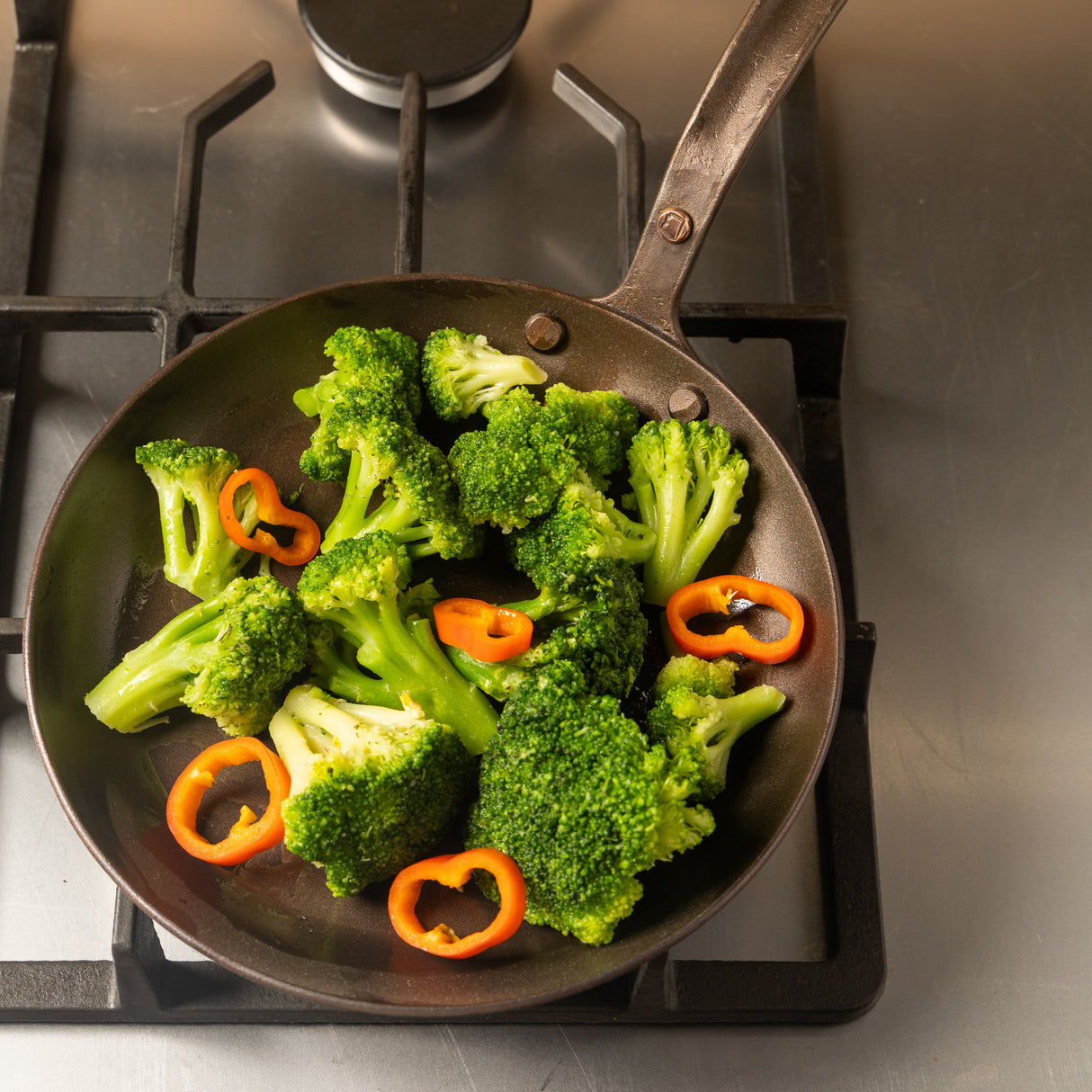8" Round Carbon Steel Skillet - Hand Forged