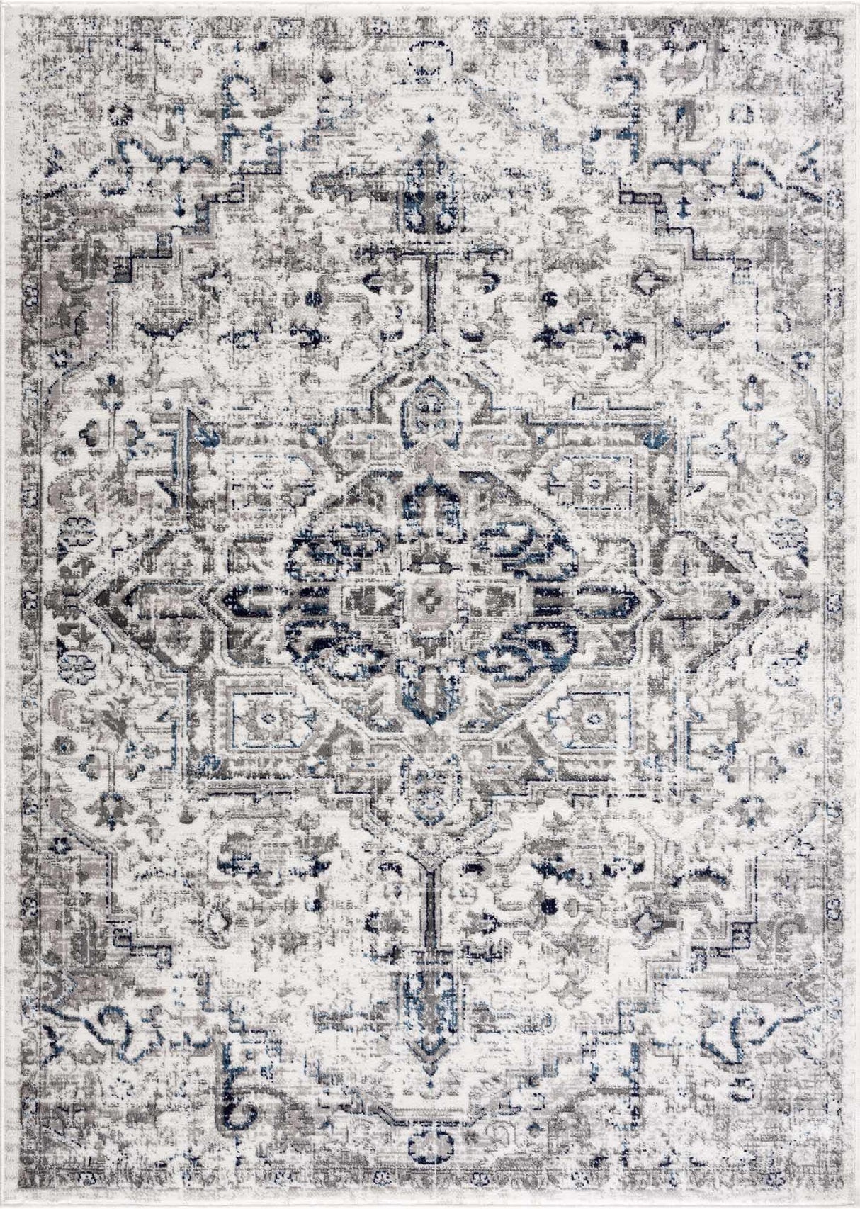 Hauteloom Buenaventura Cream & Navy Area Rug - Promo