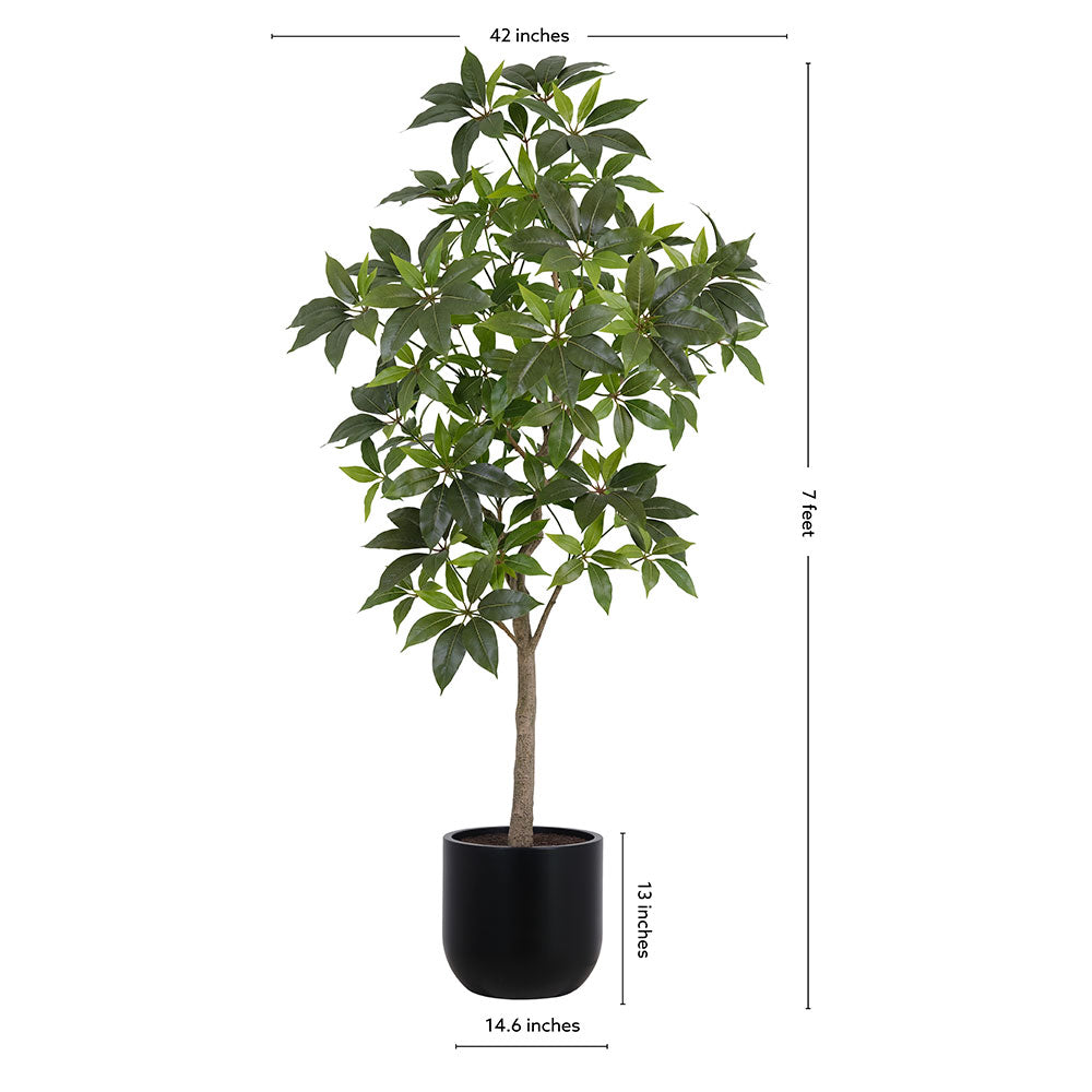 7' Faux Potted Money Tree