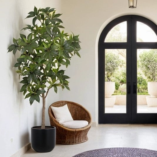 7' Faux Potted Money Tree