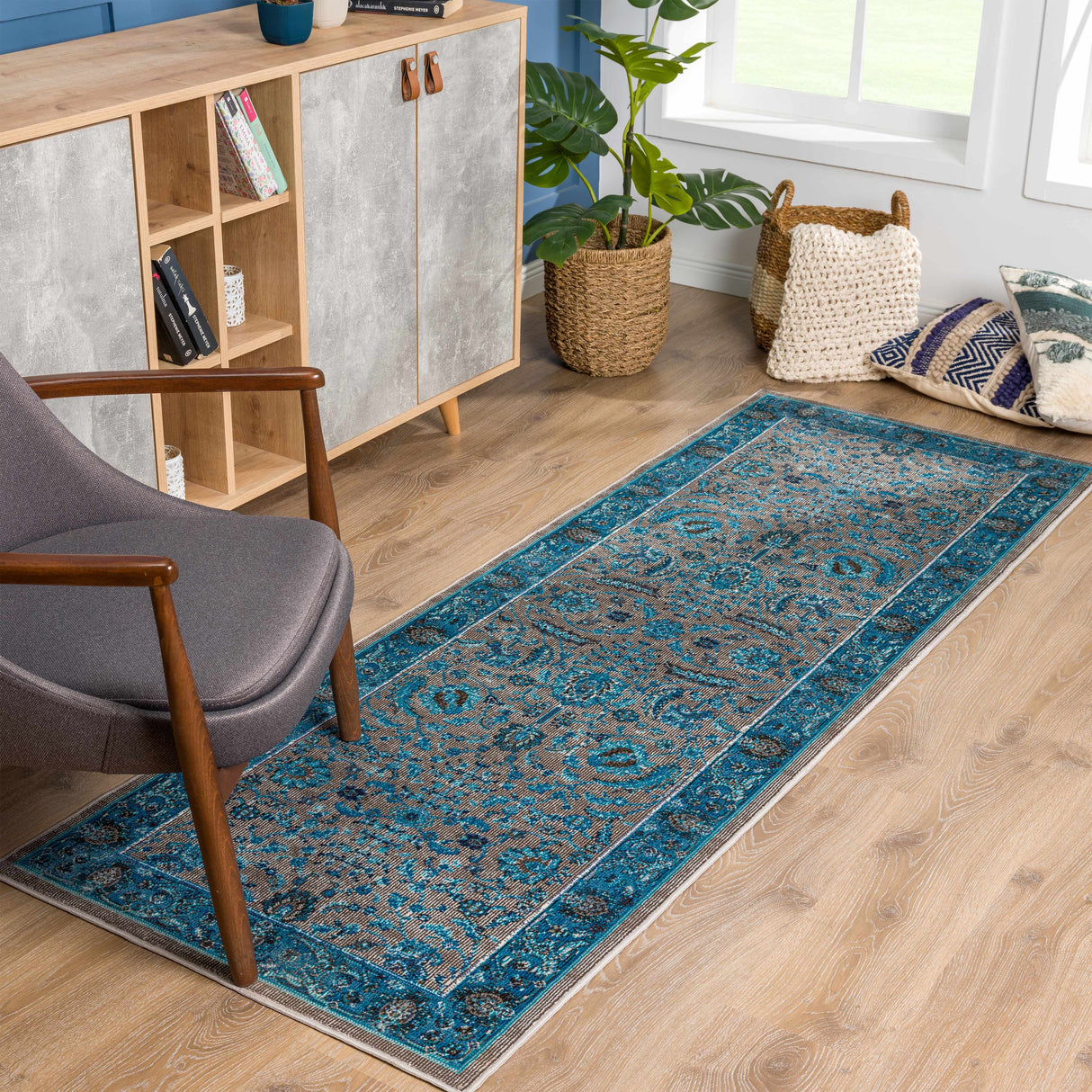 Mardina Turquoise Area Rug - Clearance