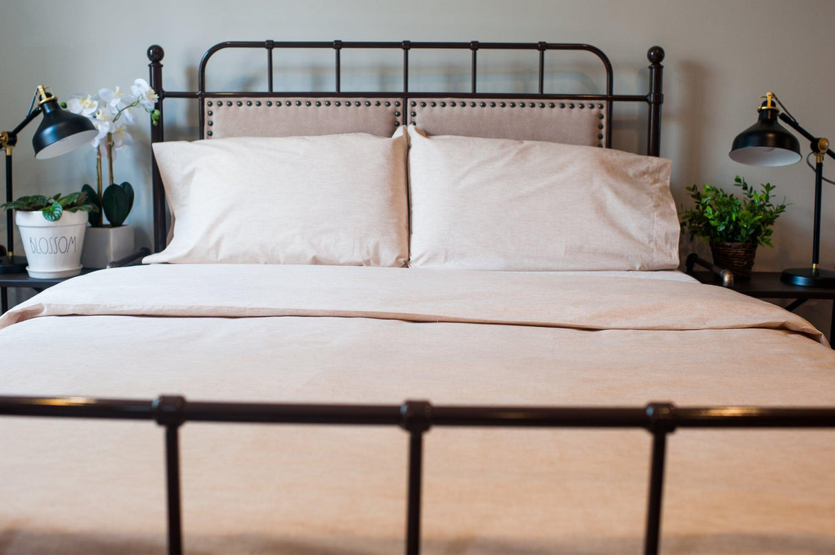 Natural Colored Cotton Bed Sheet Set