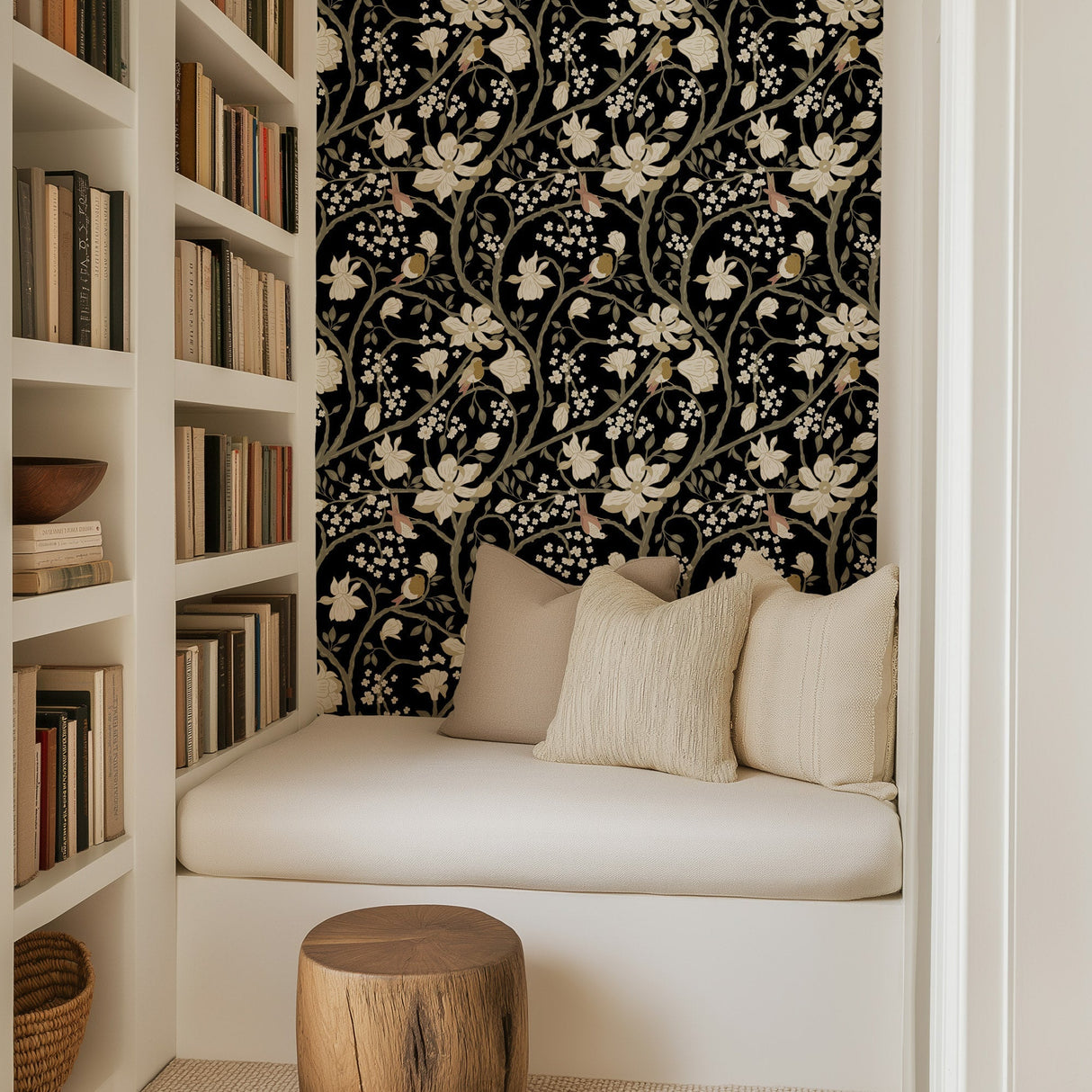 Magnolia Flower Tree and Birds Wallpaper