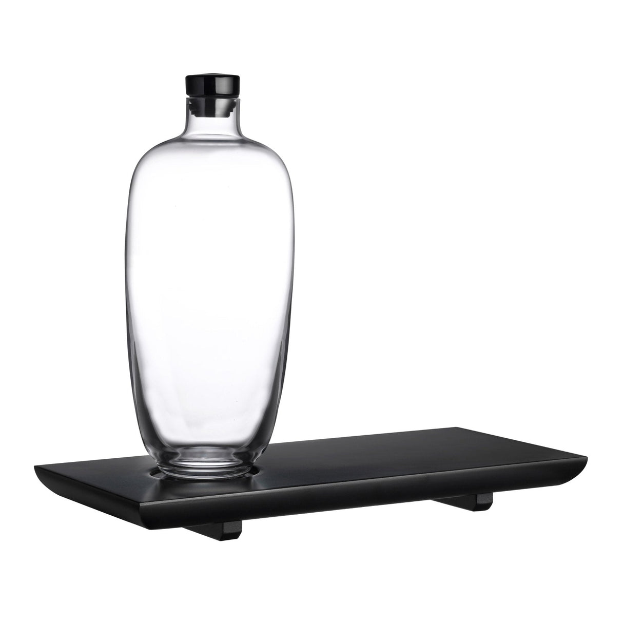 Malt Whisky Bottle Tall with Wooden Tray