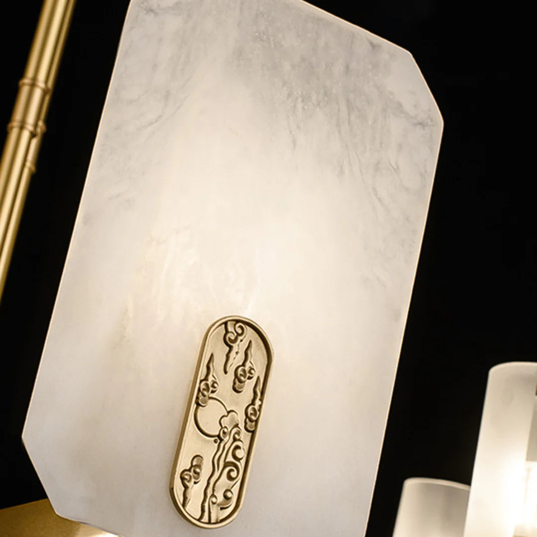 Alabaster Chandelier Copper Luxury