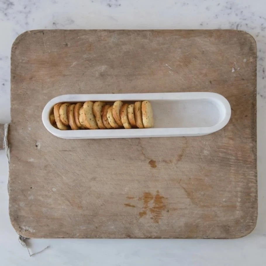 Carrara Cielo Marble Stone Serveware