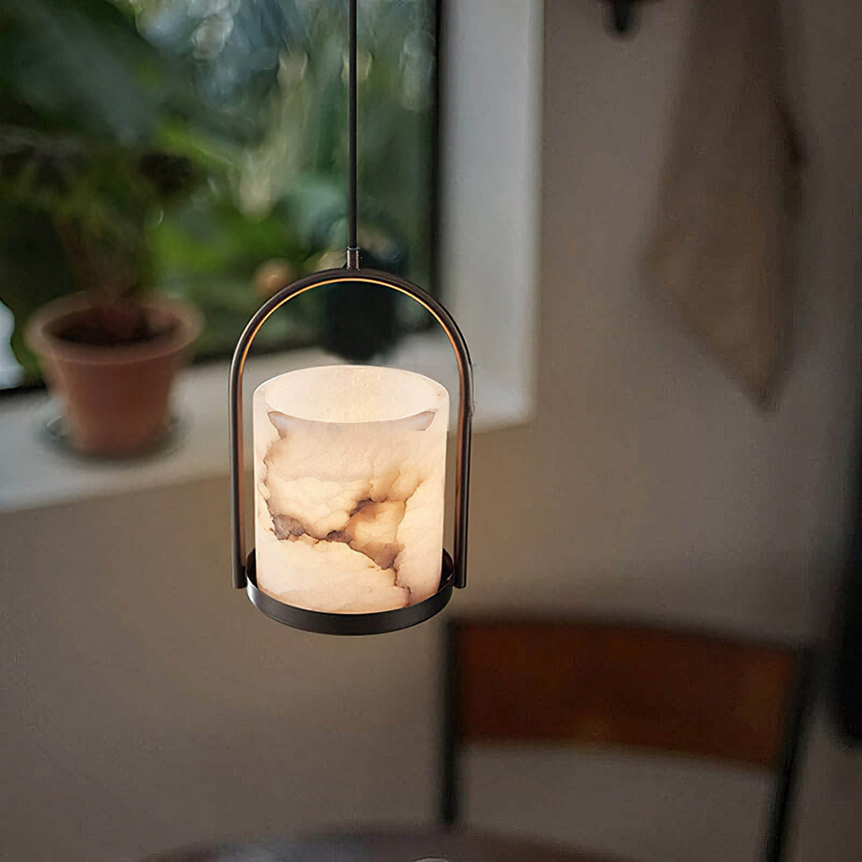 Marble Cylinder Pendant Light