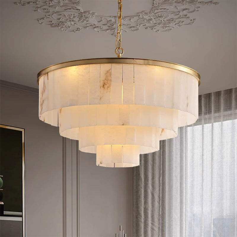 Alabaster Tiered Chandelier