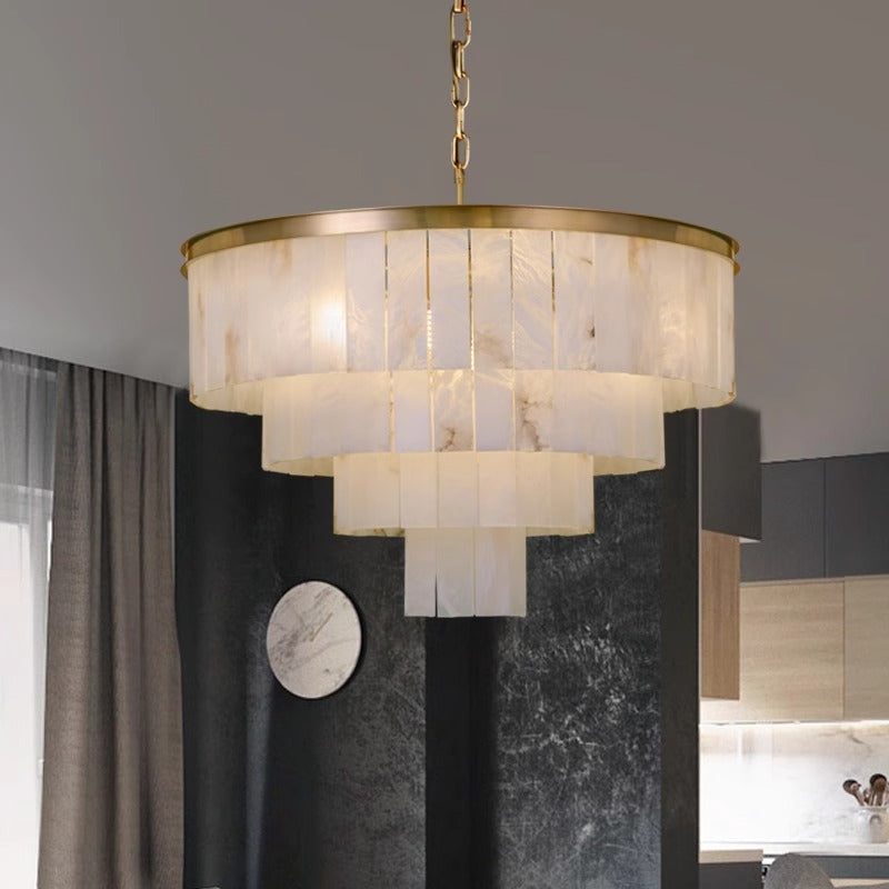 Alabaster Tiered Chandelier