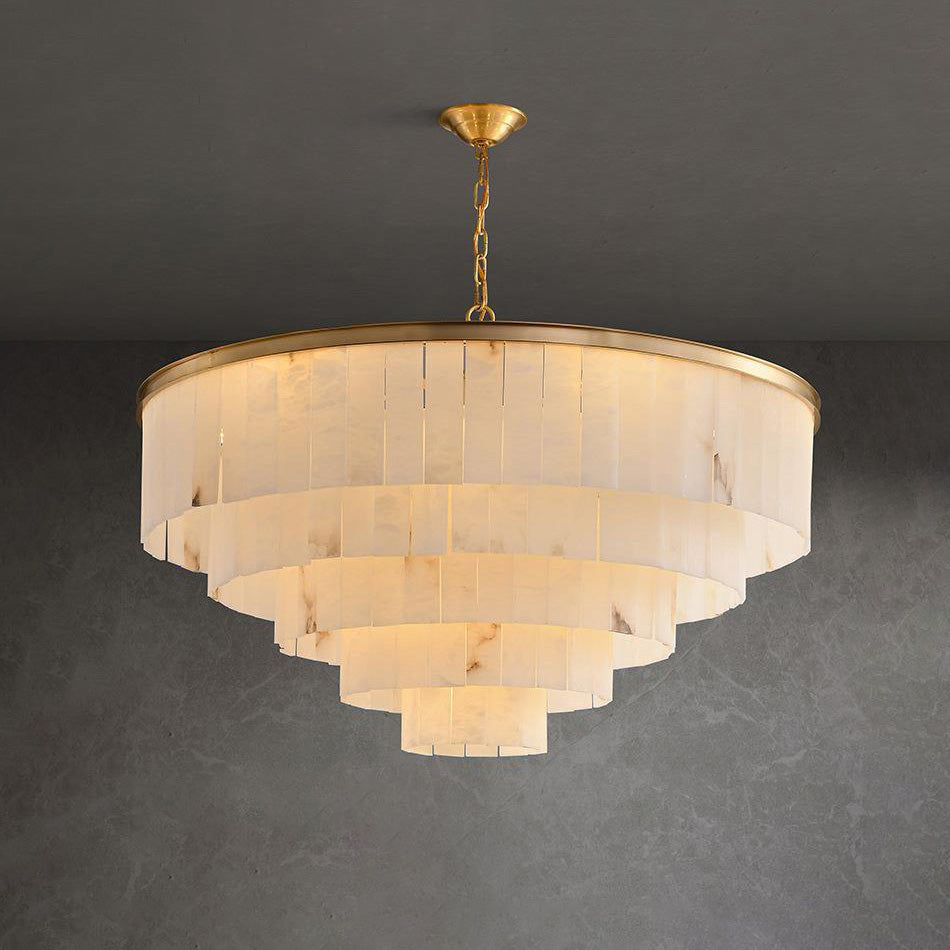 Alabaster Tiered Chandelier