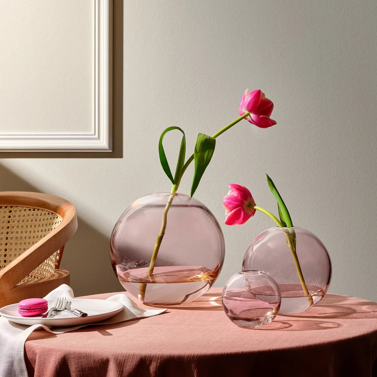 Mars Vase Small Steel Apricot