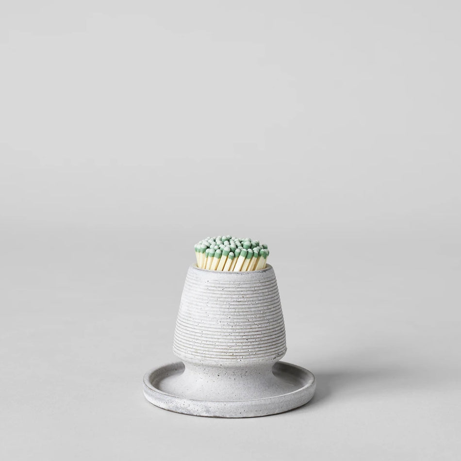 Stoneware Match Strike with Tray