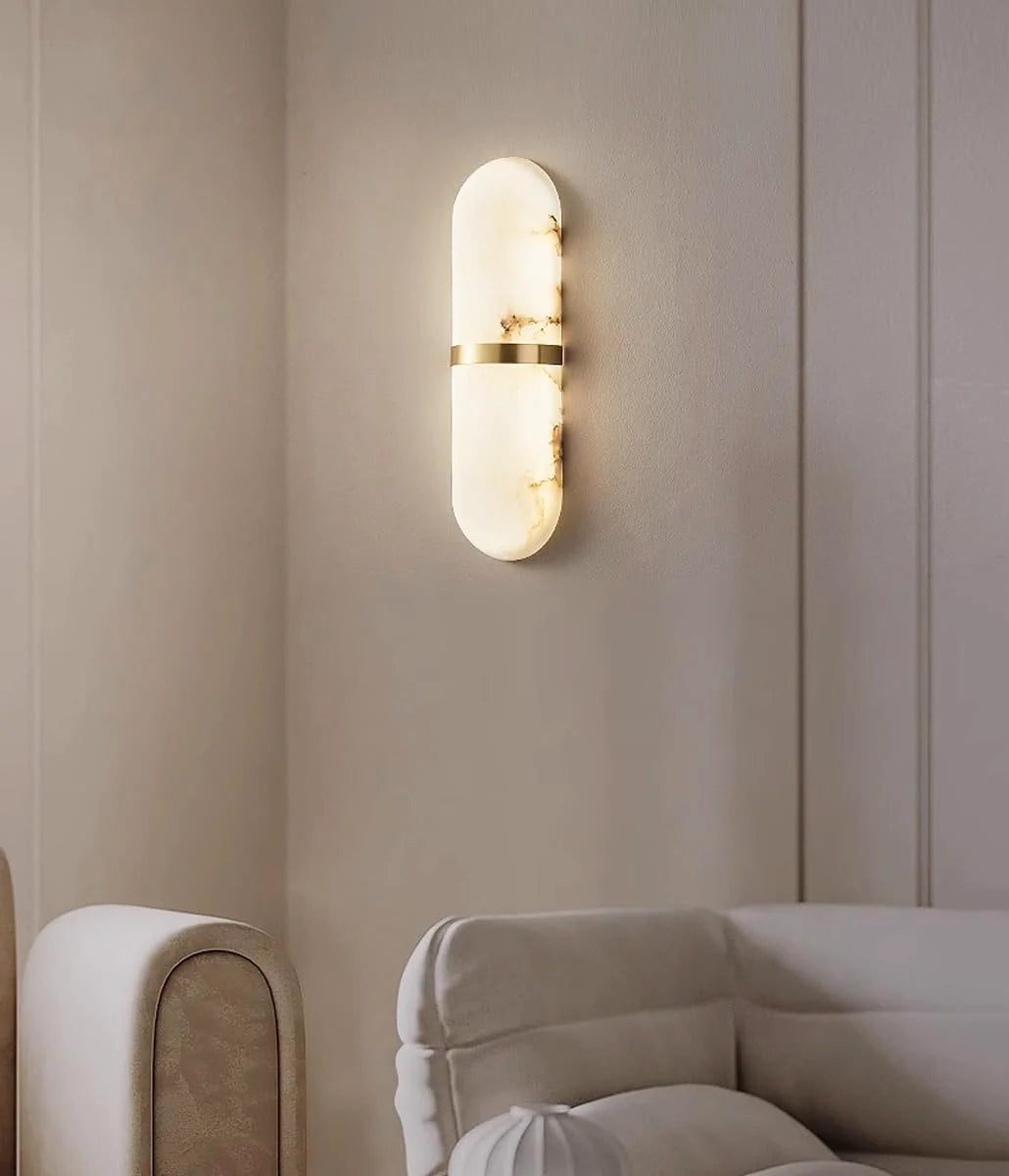 Melange Pill Form Alabaster Wall Light