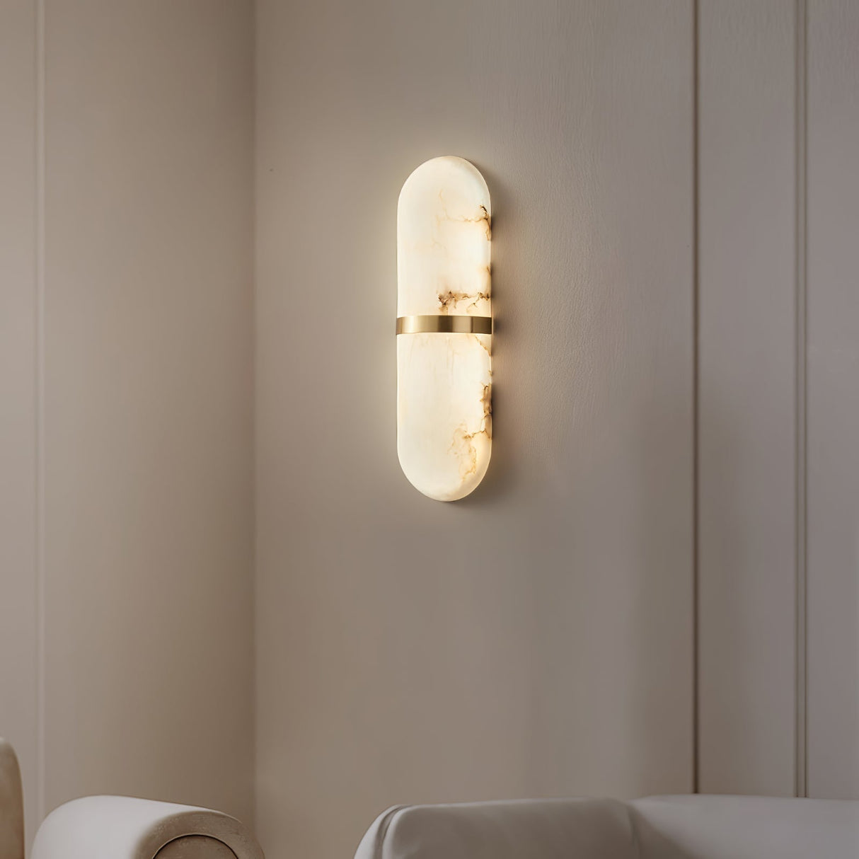 Melange Pill Form Alabaster Wall Light