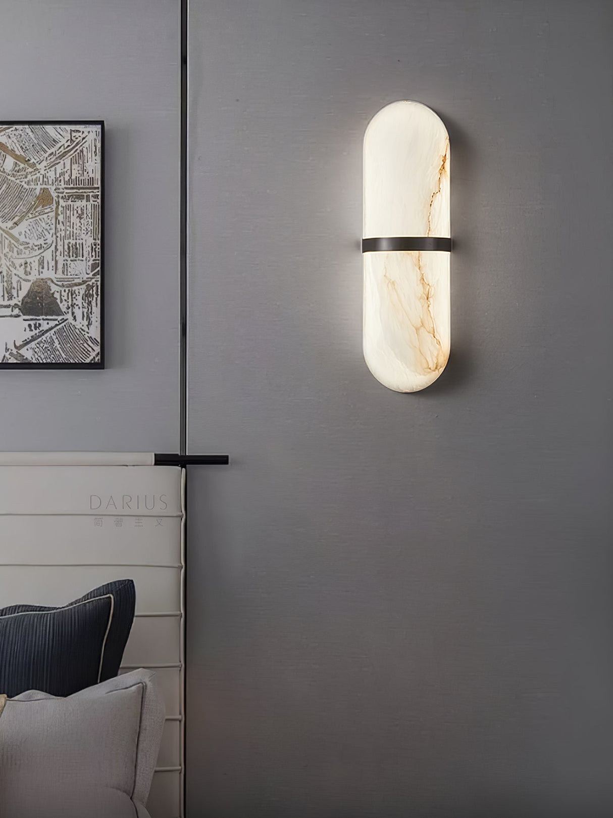Melange Pill Form Alabaster Wall Light