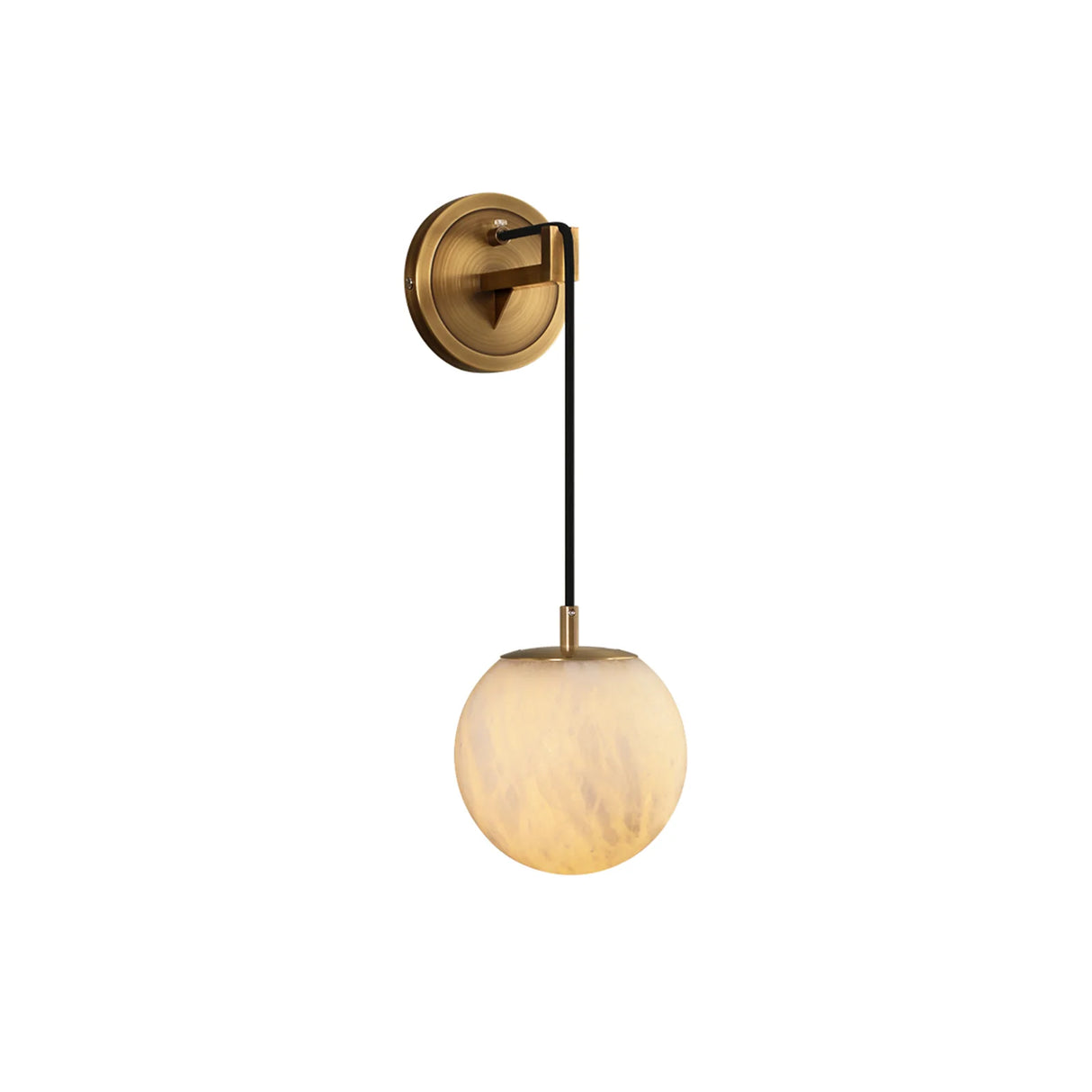Minimalist Spherical Alabaster Wall Lamp