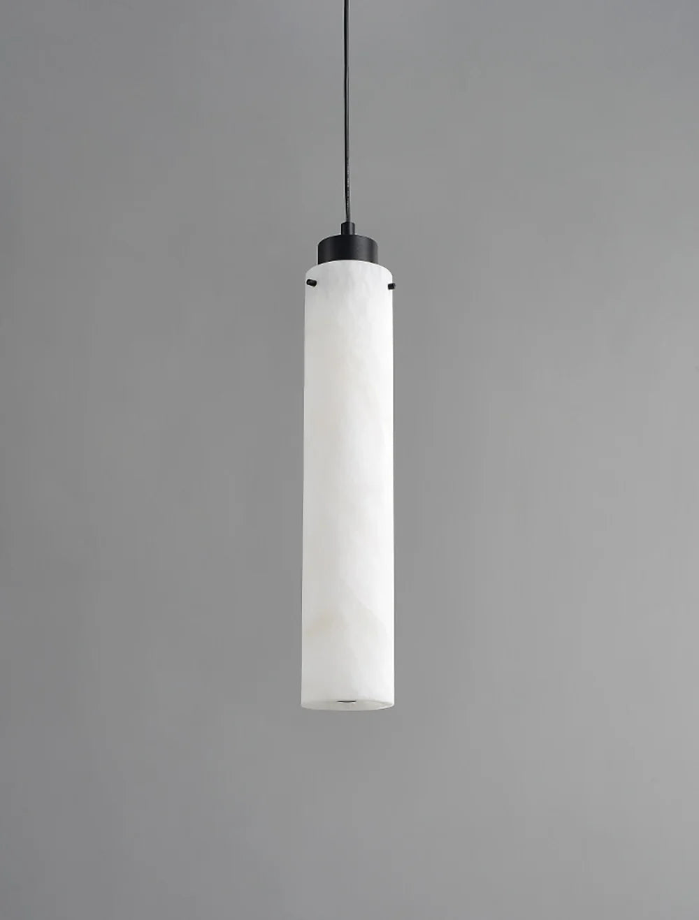 Modern Alabaster Cylinder Pendant Lamp