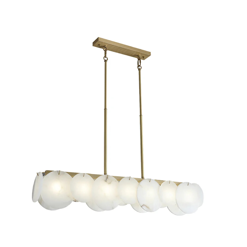 Modern Alabaster Linear Chandelier