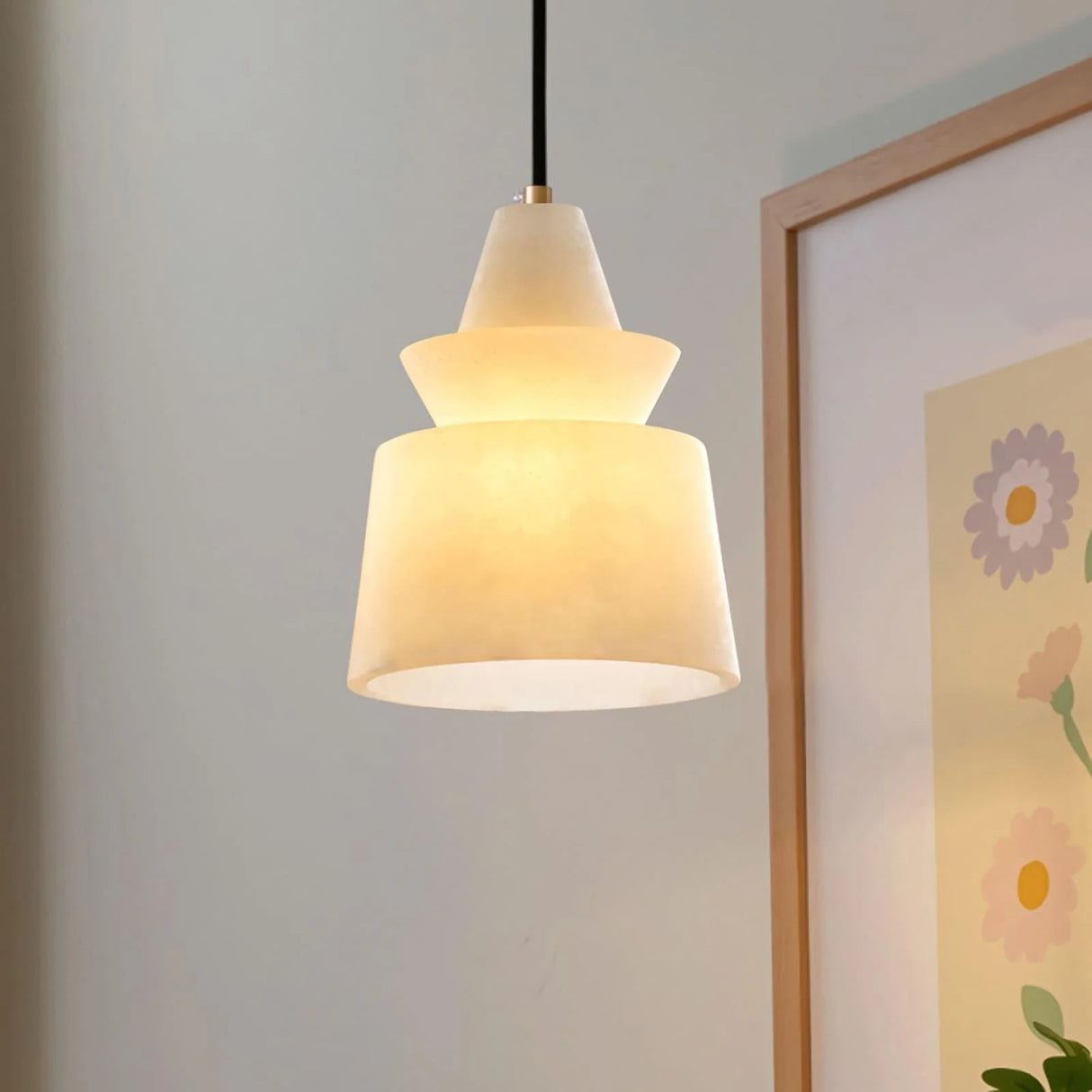 Modern Alabaster Pendant Light