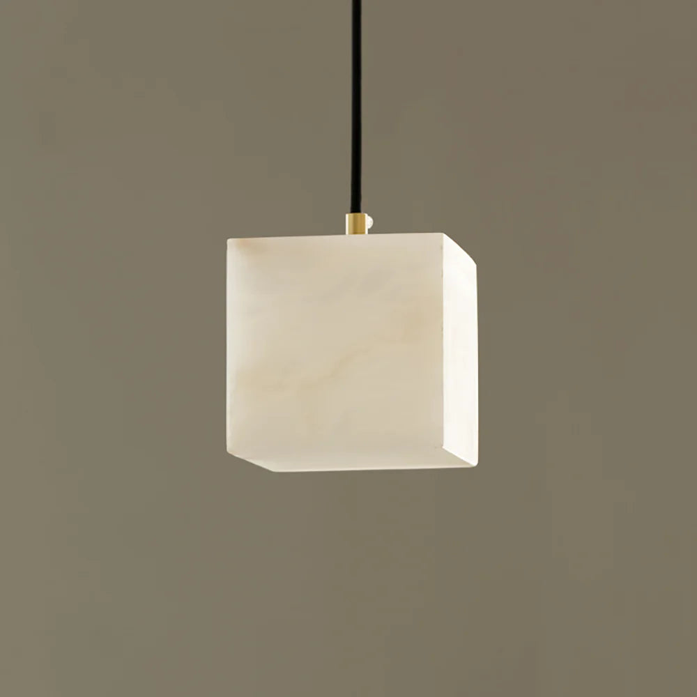 Alabaster Square Pendant Light