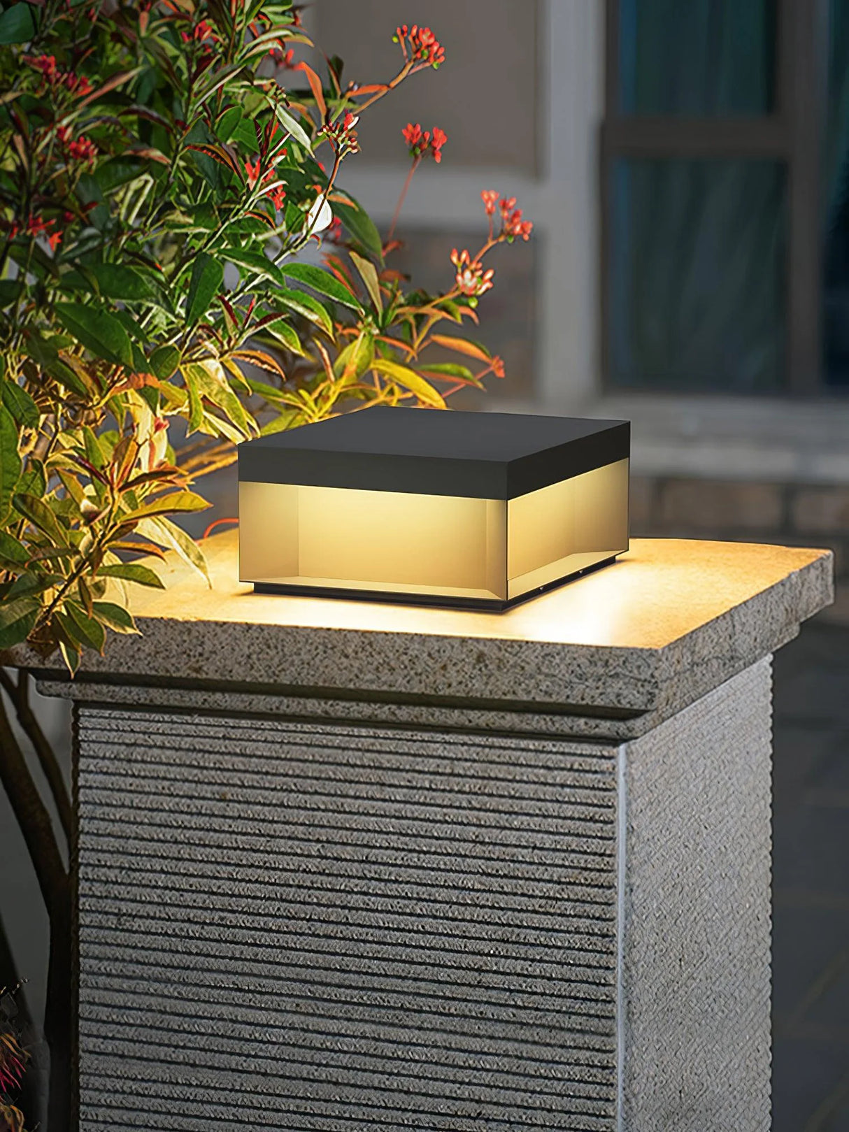 Modern Black Square Box Outdoor Light