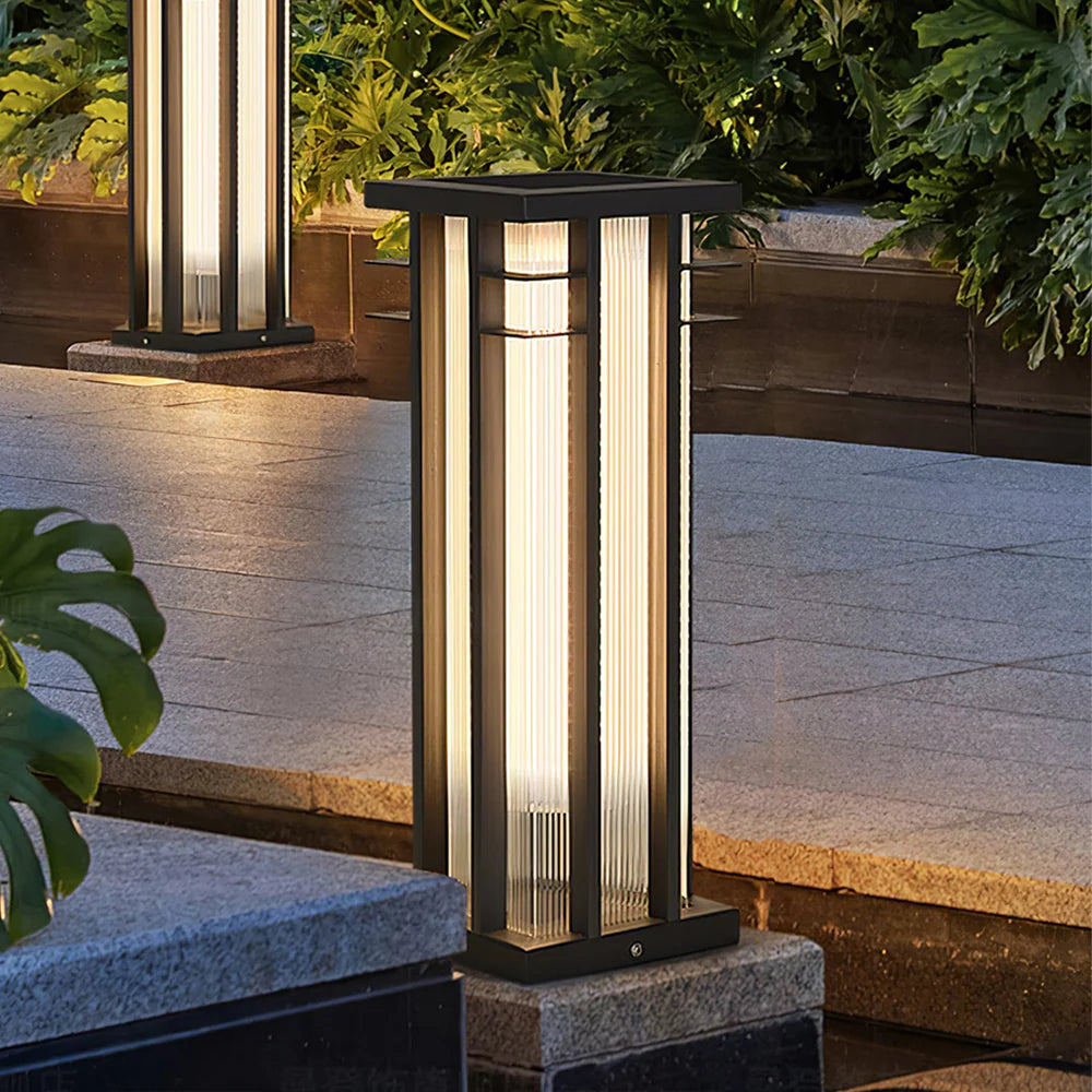 Modern Double Axis Outdoor Post Lamp