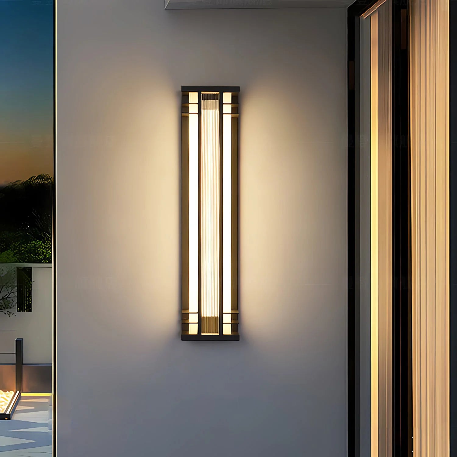 Double Axis Long Outdoor Wall Lamp