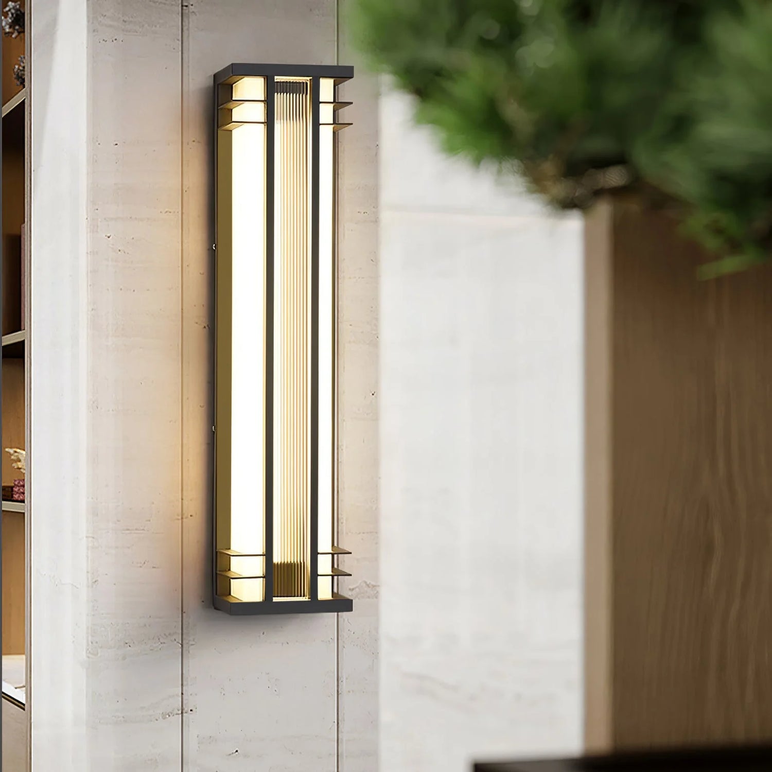 Double Axis Long Outdoor Wall Lamp