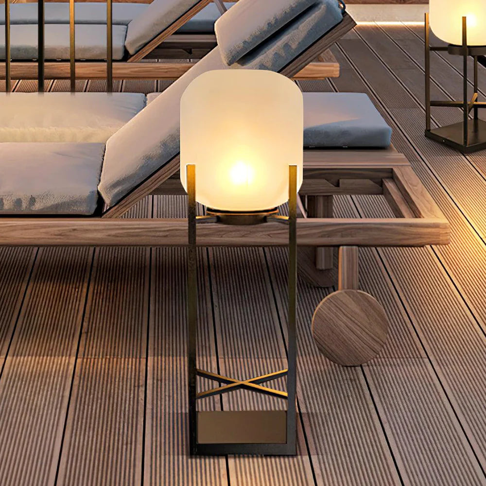 Modern Lantern Outdoor Floor Lamp