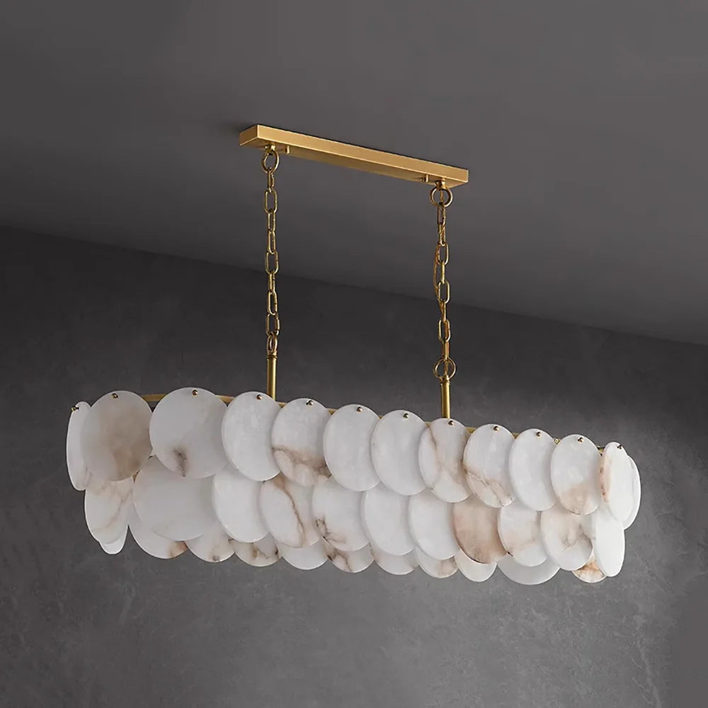 Modern Luxury Round Alabaste Chandelier