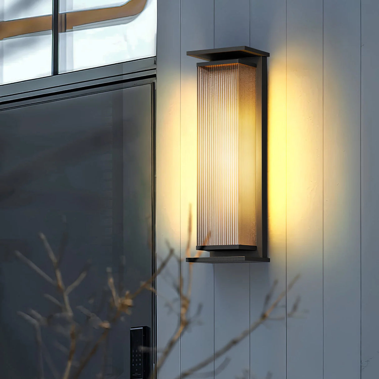 Rectangular Box Acrylic Outdoor Wall Lamp