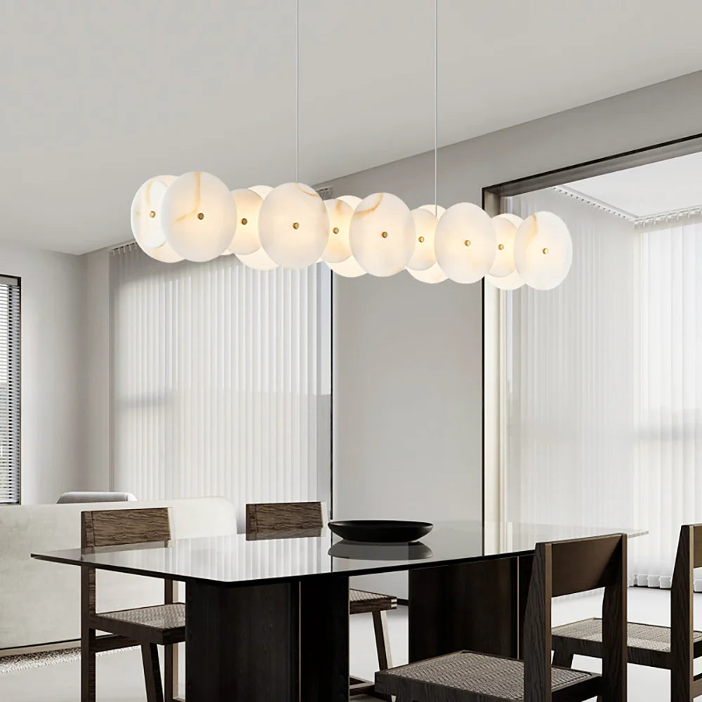 Alabaster Multiple Round Chandelier